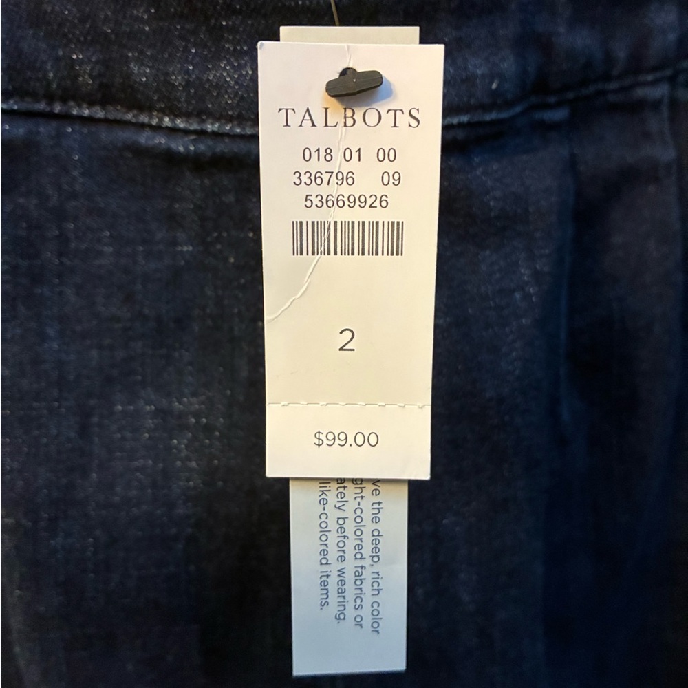 Talbots Denim Button Front A-Line Skirt - Picture 11 of 15